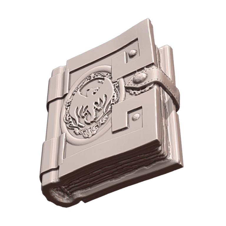 28mm DND Dragonborn Spellbook with Dragon Symbol Fantasy Miniature for Tabletop Gaming MineeForm FDM 3D Print STL File MineeForm FDM 3D Print STL File