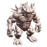 28mm DND Fire Demon with Spiky Armor MineeForm FDM 3D Print STL File