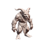 28mm DND Minotaur-Like Goblin Warrior Fantasy Miniature MineeForm FDM 3D Print STL File