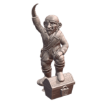 28mm DND One-Eyed Pirate Gnome with Hook Hands Fantasy Miniature MineeForm FDM 3D Print STL File MineeForm FDM 3D Print STL File