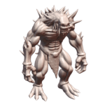 28mm DND Savage Mutated Beast with Spikes Fantasy Mini MineeForm FDM 3D Print STL File