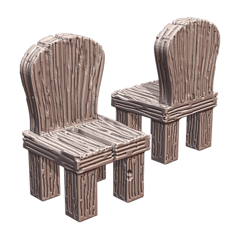 28mm DND Simple Wooden Tavern Chair Fantasy Terrain Miniature for Tabletop Gaming MineeForm FDM 3D Print STL File MineeForm FDM 3D Print STL File