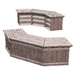 28mm DND Tavern Bar Countertop Fantasy Terrain Miniature for Tabletop Gaming MineeForm FDM 3D Print STL File MineeForm FDM 3D Print STL File