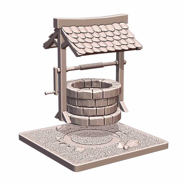 28mm Fantasy Mini Magical Well for DND Tabletop Wargame Terrain MineeForm FDM 3D Print STL File MineeForm FDM 3D Print STL File