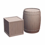 28mm Fantasy Mini Miniature Barrel and Crate for DND Tabletop Wargame Terrain MineeForm FDM 3D Print STL File MineeForm FDM 3D Print STL File