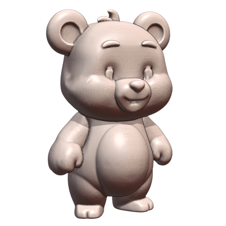 Adorable Bear with Rounded Ears and Chubby Belly