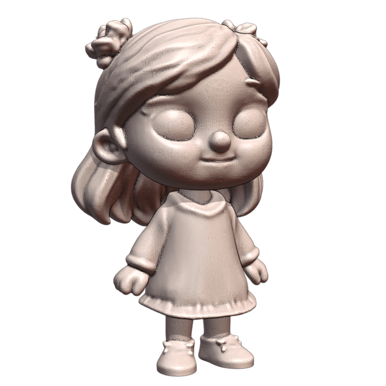 Adorable Girl with Cute Dress Figurine