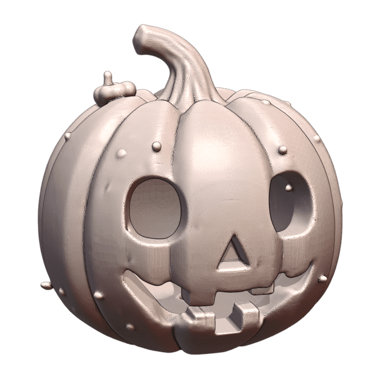 Cheerful Halloween Pumpkin for Holiday Decor Display MineeForm FDM 3D Print STL File