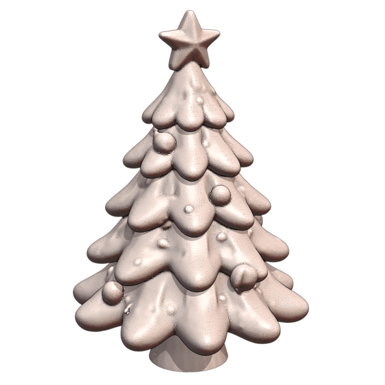 Classic Christmas Tree with Star Ornament for Holiday Decor MineeForm FDM 3D Print STL File