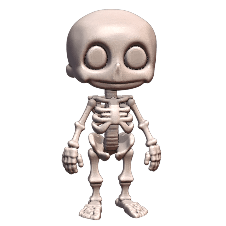 Cute Skeleton Figurine for Halloween Decor MineeForm FDM 3D Print STL File