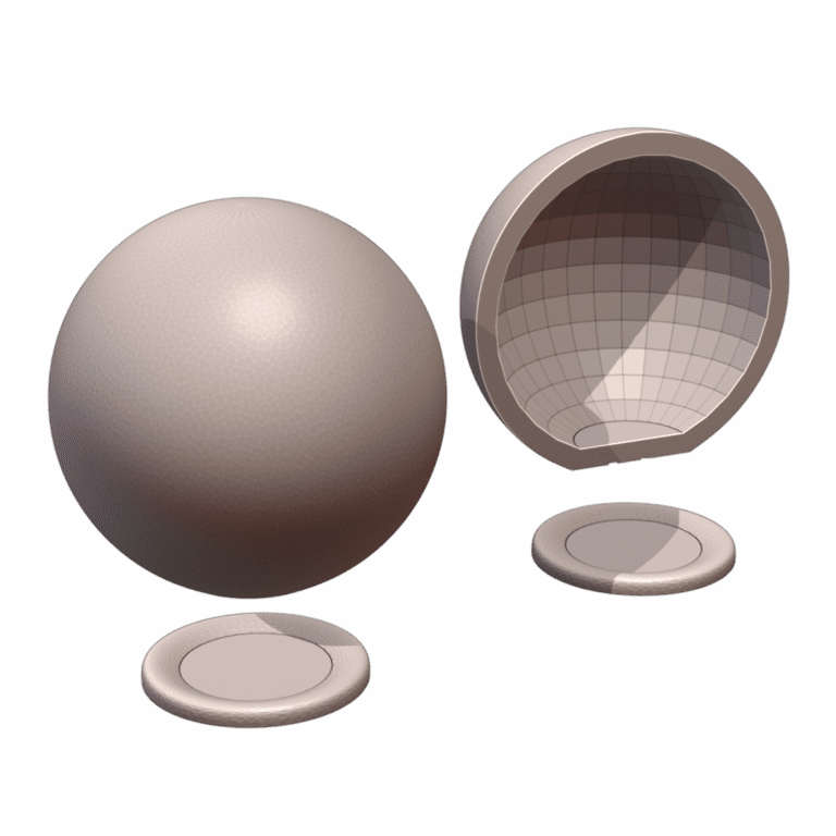 Decorative Sphere with Hidden Compartment for Valuables (Requires Pausing During Print) MineeForm FDM 3D Print STL File