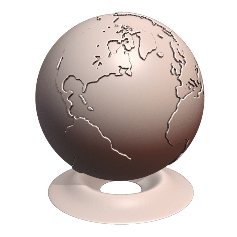 Floating Globe Earth Educational Model for Geography Learning MineeForm FDM 3D Print STL File MineeForm FDM 3D Print STL File