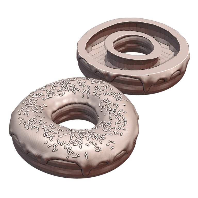 Glazed Donut with Secret Compartment (Requires Pausing During Print) MineeForm FDM 3D Print STL File MineeForm FDM 3D Print STL File