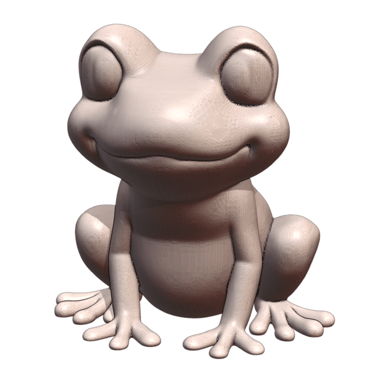 Happy Frog Miniature with Cute Rounded Feet and Hands MineeForm FDM 3D Print STL File