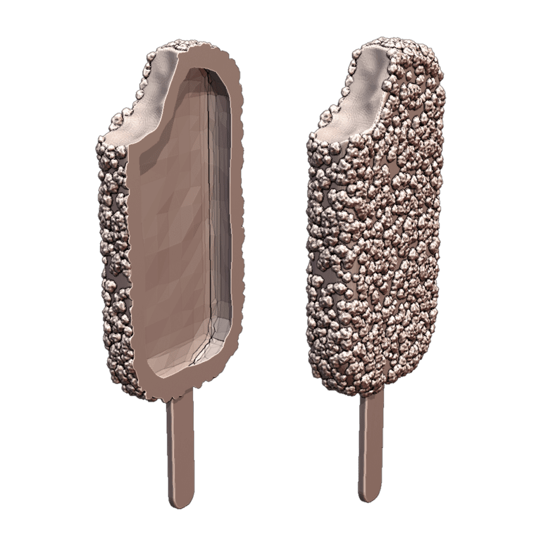 Ice Cream Bar with Secret Compartment (Requires Pausing During Print) MineeForm FDM 3D Print STL File MineeForm FDM 3D Print STL File