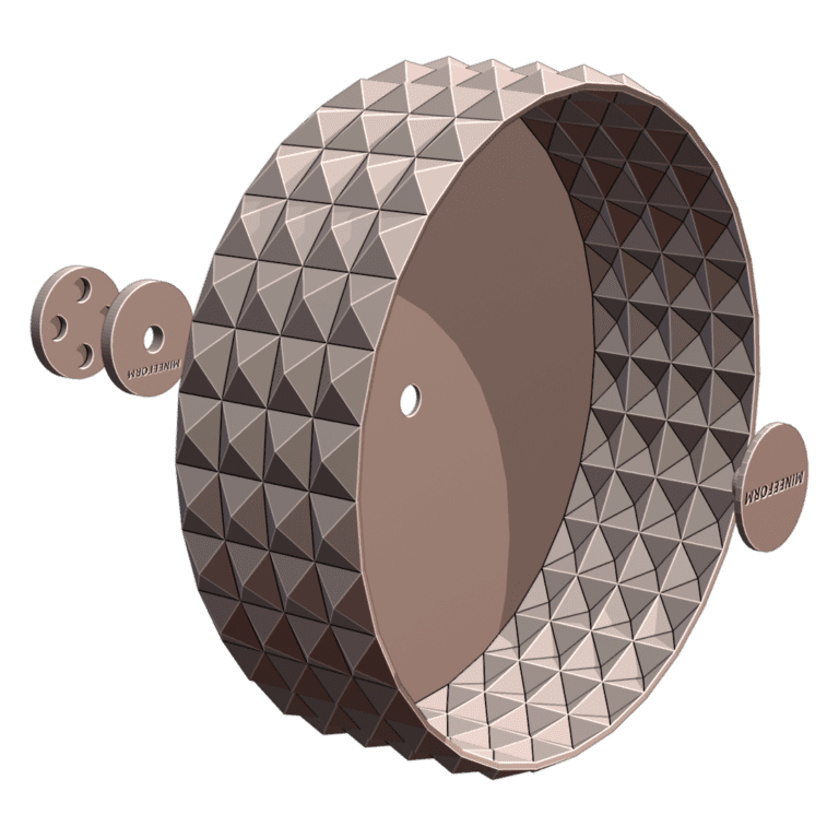 Magnetic Hamster Wheel for Glass Tank or Terrarium (Uses 8mm x 2mm Magnets) MineeForm FDM 3D Print STL File MineeForm FDM 3D Print STL File