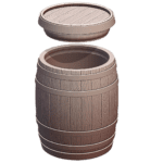 Medieval Barrel Shaped Container with Removable Lid MineeForm FDM 3D Print STL File