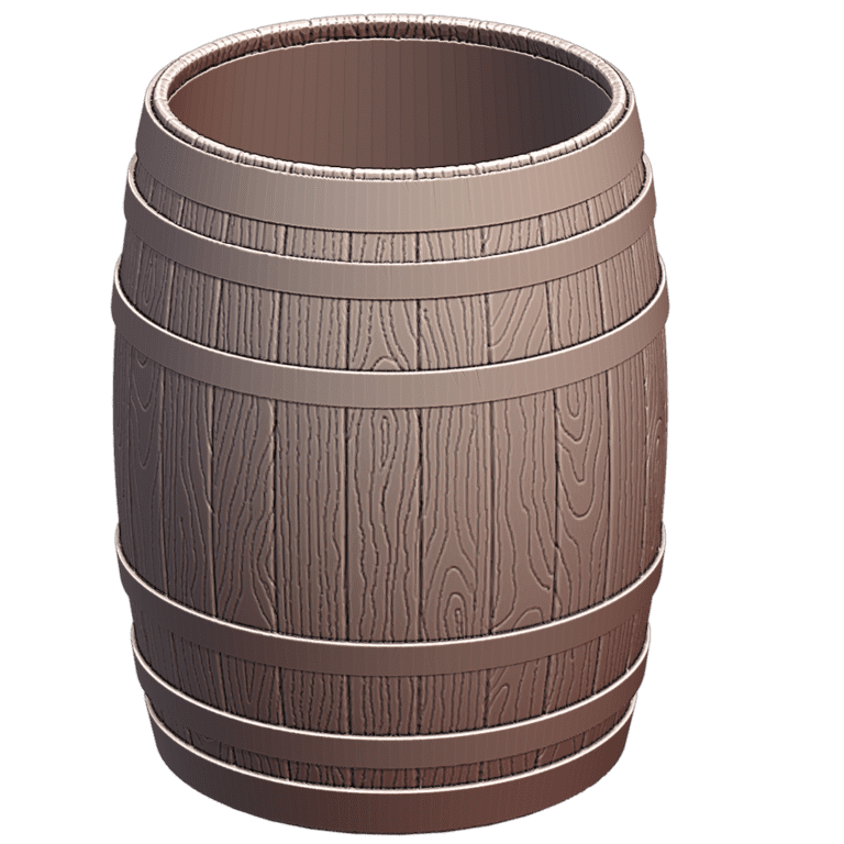 Medieval Wine Barrel Pencil Pen Holder for Office and Desk MineeForm FDM 3D Print STL File