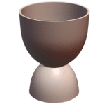 Mid-Century Modern Stacked Planter with Inverted Base MineeForm FDM 3D Print STL File