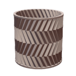 Modern Cylinder Planter with Simple Zig Zag Design MineeForm FDM 3D Print STL File