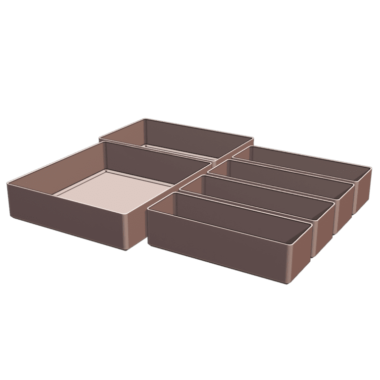 Modular Kitchen Drawer Organizer Set with Various Sizes MineeForm FDM 3D Print STL File MineeForm FDM 3D Print STL File