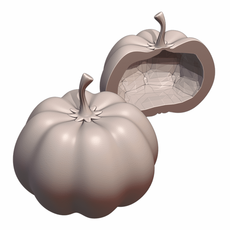 Pumpkin Shaped Decor with Hidden Compartment for Valuables (Requires Pausing During Print) MineeForm FDM 3D Print STL File