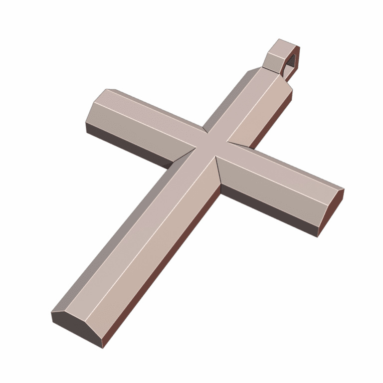 Simple Cross Pendant Necklace for Faith-Based Fashion MineeForm FDM 3D Print STL File