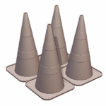 Stackable 3D Printable Traffic Cones for Sports Training MineeForm FDM 3D Print STL File