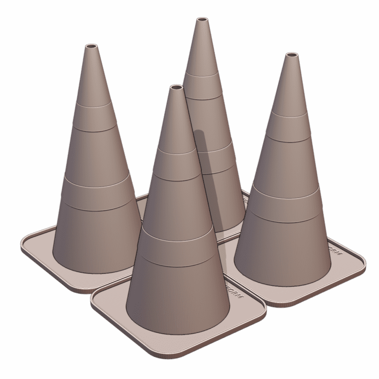 Stackable 3D Printable Traffic Cones for Sports Training MineeForm FDM 3D Print STL File MineeForm FDM 3D Print STL File