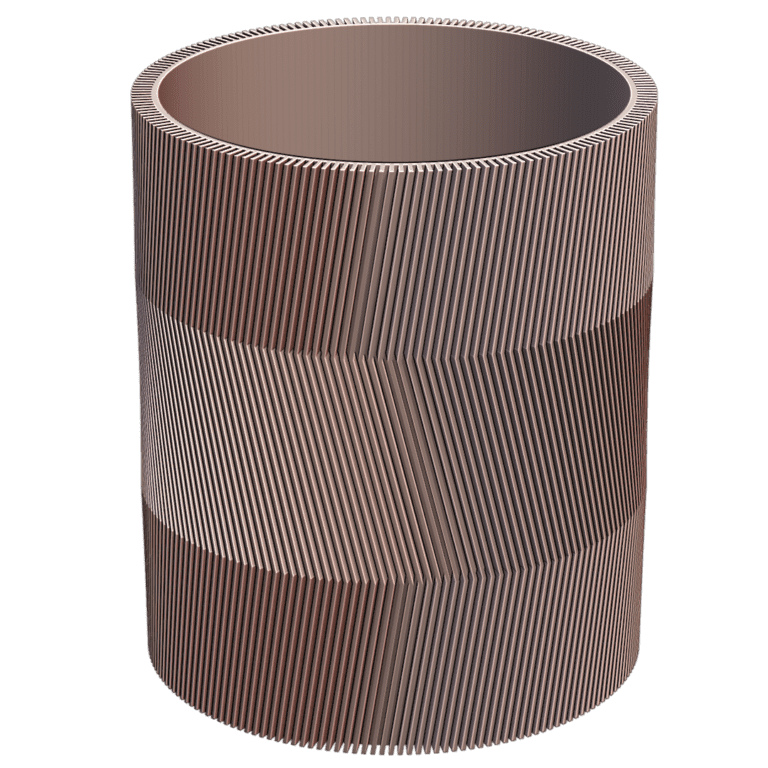 Zig Zag Fluted Planter for Indoor Plants MineeForm FDM 3D Print STL File