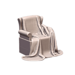 24th Scale Model Cozy Armchair with Draped Blanket