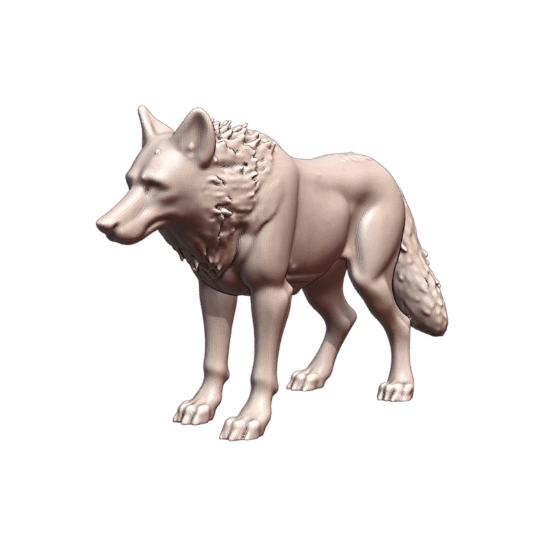 28mm DND Agile Majestic Forest Wolf Fantasy Miniature MineeForm FDM 3D Print STL File