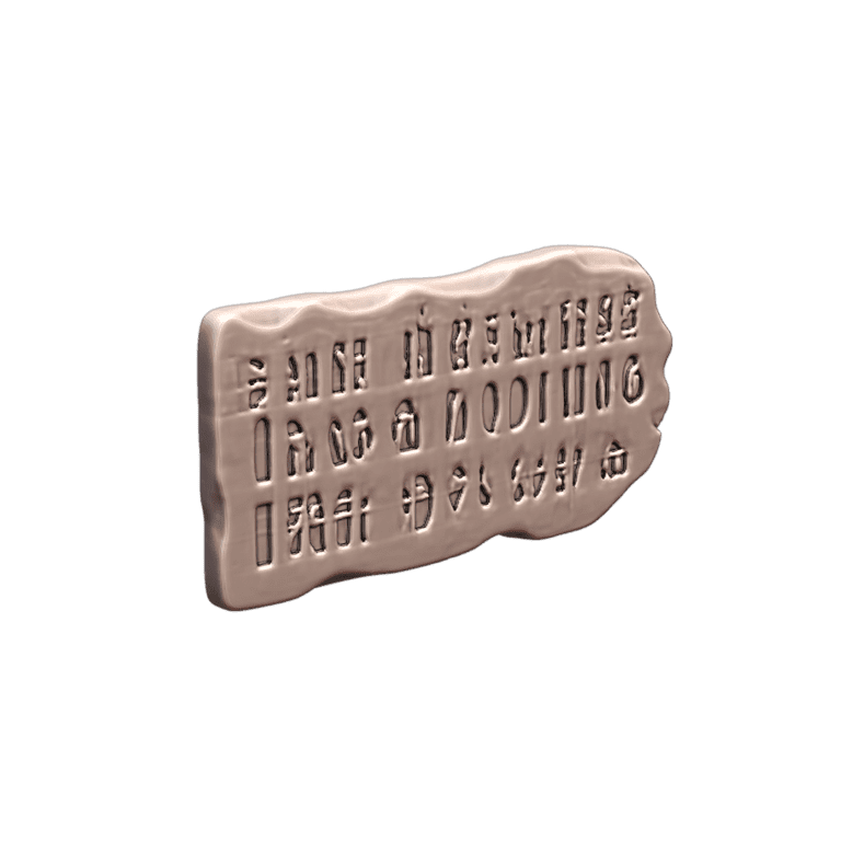 28mm DND Ancient Rune-Inscribed Stone Tablet