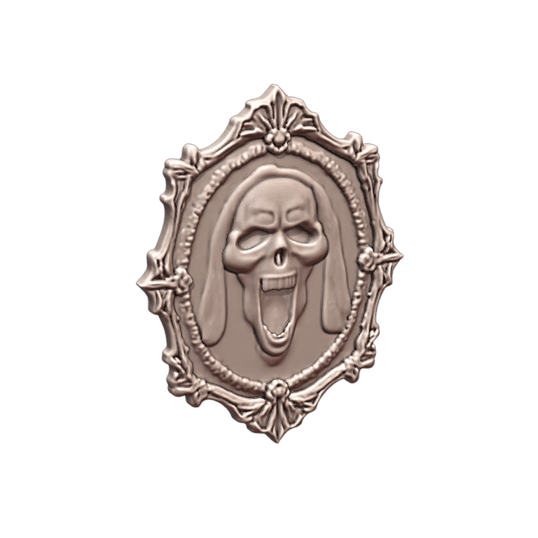 28mm DND Bewitched Mirror Sinister Glass with Creepy Face