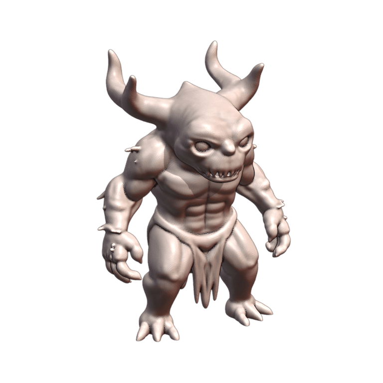 28mm DND Brutish Wicked Horned Goblin Imp Fantasy Miniature MineeForm FDM 3D Print STL File