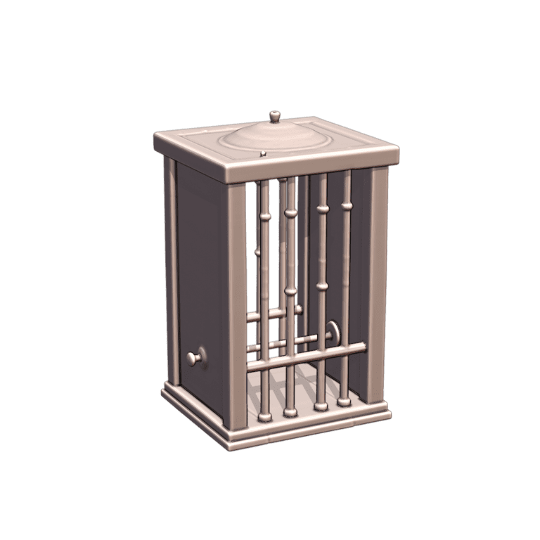 28mm DND Captive Messenger Bird Cage Terrain Piece MineeForm FDM 3D Print STL File