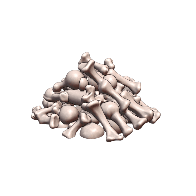 28mm DND Creepy Bone Mound for Dark Adventures MineeForm FDM 3D Print STL File