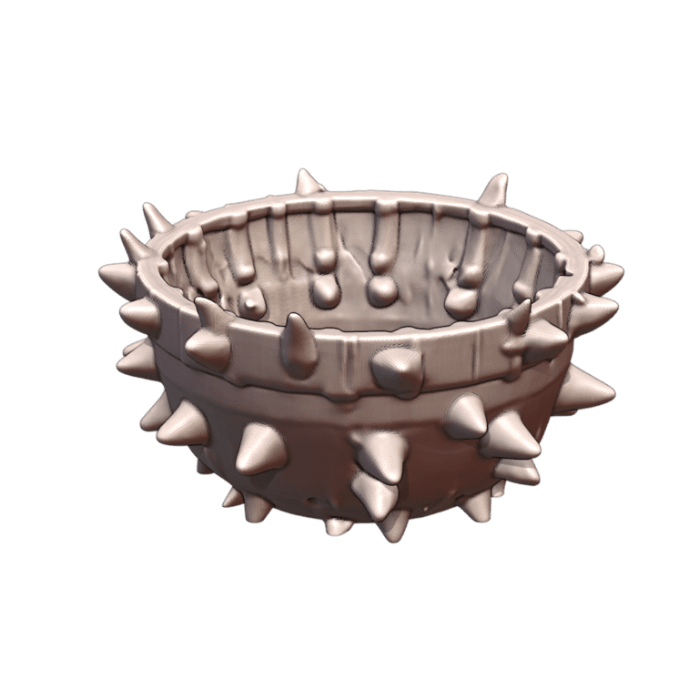 28mm DND Cursed Cauldron with Sharp Spikes for RPG