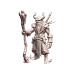 28mm DND Elemental Tree Wood Sorcerer with Staff Fantasy Miniature MineeForm FDM 3D Print STL File