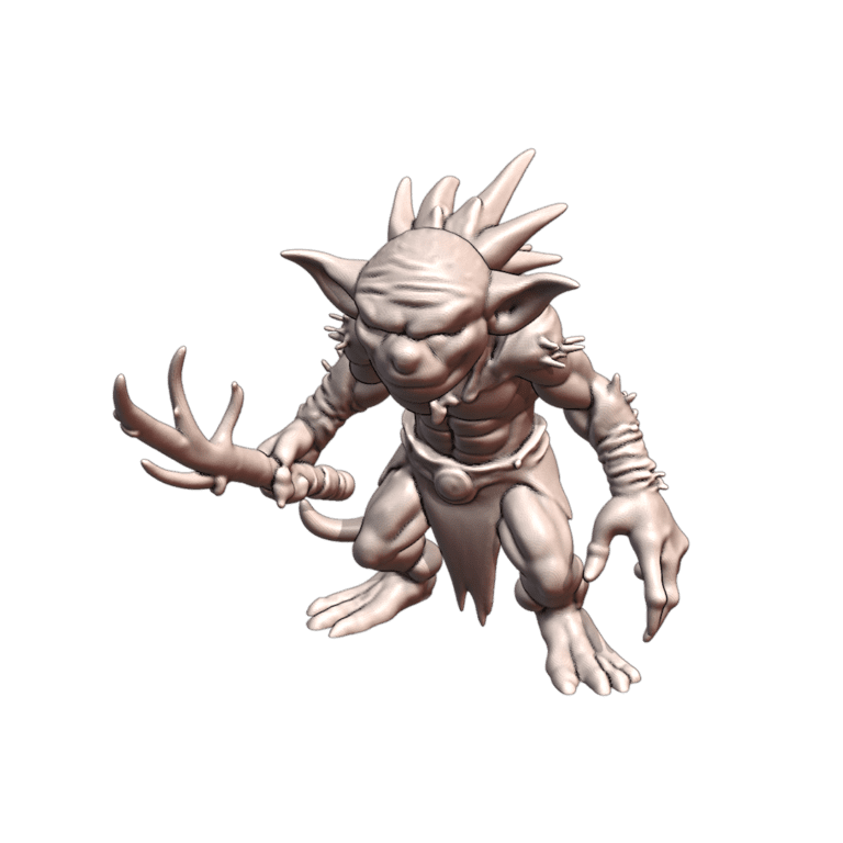 28mm DND Enigmatic Forest Goblin Shaman Fantasy Miniature MineeForm FDM 3D Print STL File