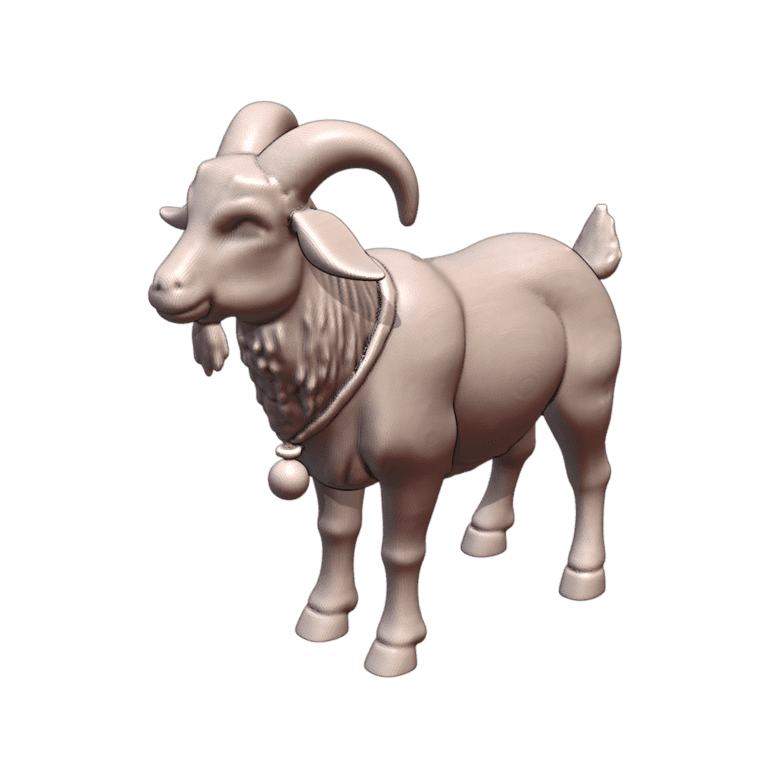 28mm DND Faithful Goat Companion Guardian Fantasy Miniature MineeForm FDM 3D Print STL File