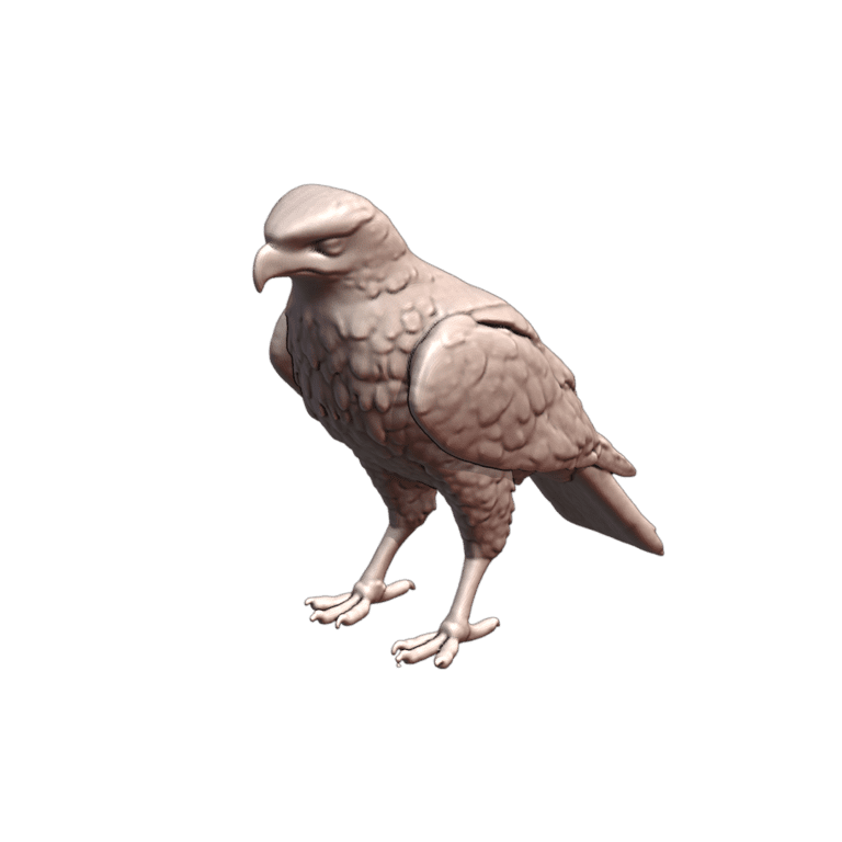 28mm DND Falcon Messenger Companion Bird Miniature MineeForm FDM 3D Print STL File