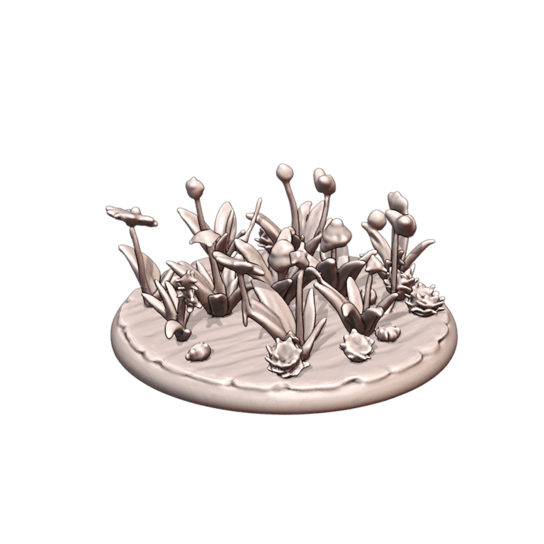 28mm DND Fantasy Lush Flora Wildflower Patch Terrain MineeForm FDM 3D Print STL File