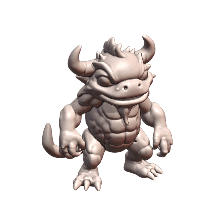 28mm DND Fantasy Mini Amusing Little Horned Toad Beast MineeForm FDM 3D Print STL File