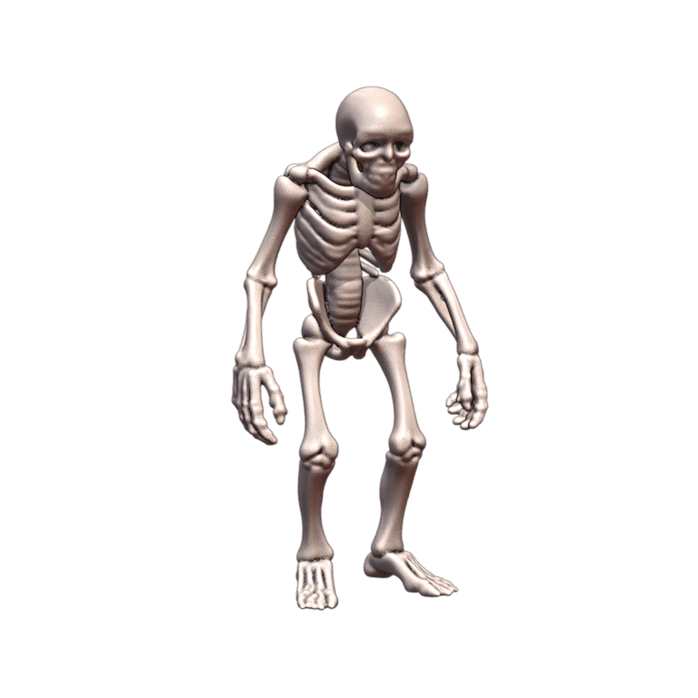 28mm DND Fantasy Mini Classic Undead Skeleton Figure MineeForm FDM 3D Print STL File