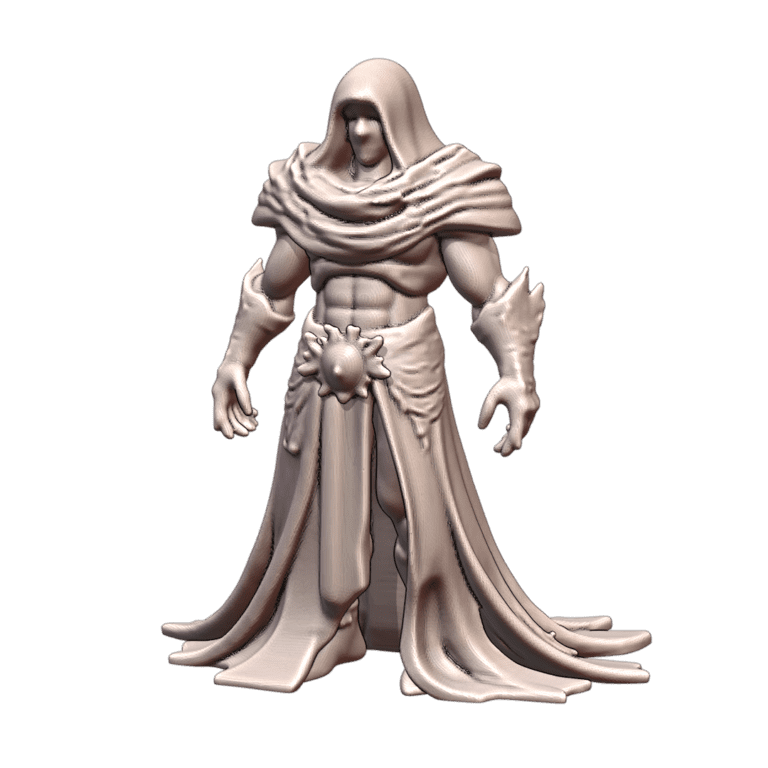 28mm DND Fantasy Mini Powerful Arcane Necromancer Figure MineeForm FDM 3D Print STL File