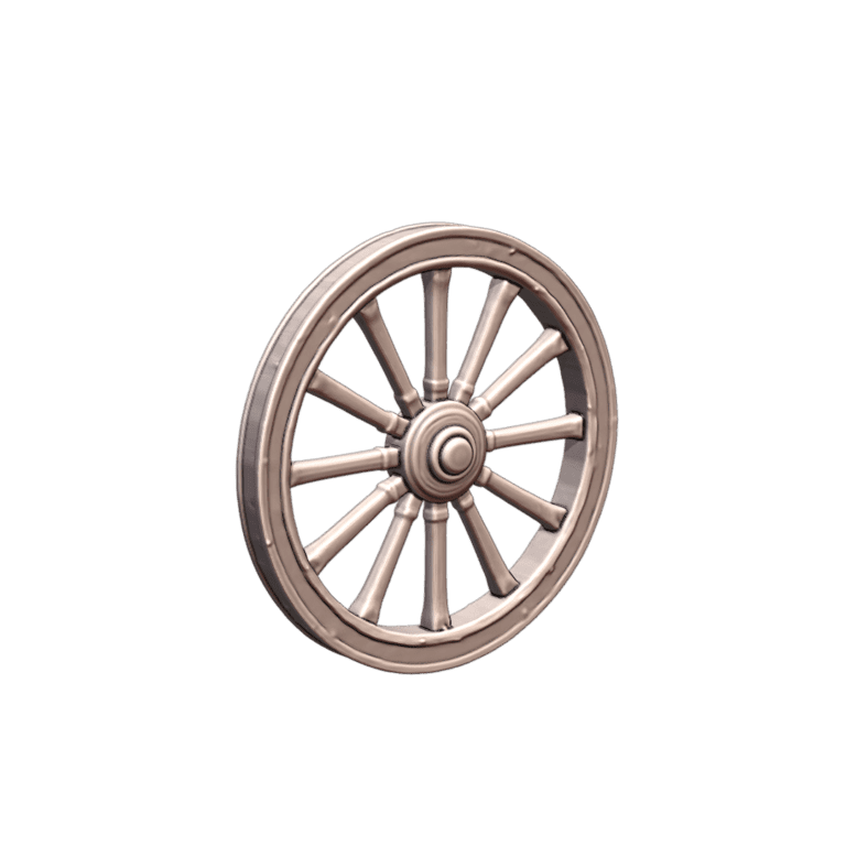 28mm DND Fantasy Terrain Classic Horse Wagon Cart Wheel