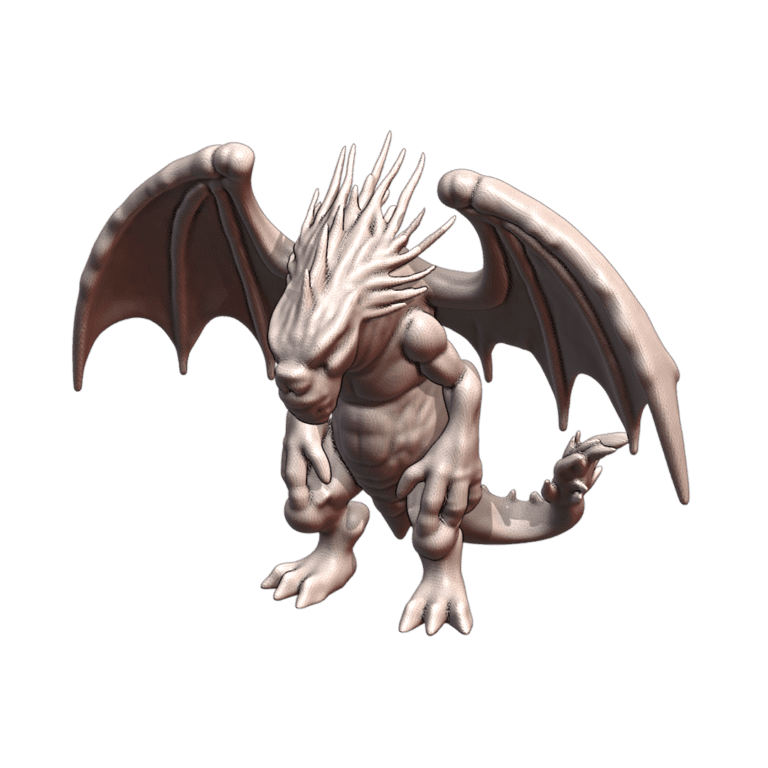 28mm DND Fearsome Forsaken Spikey Demon Fantasy Miniature MineeForm FDM 3D Print STL File