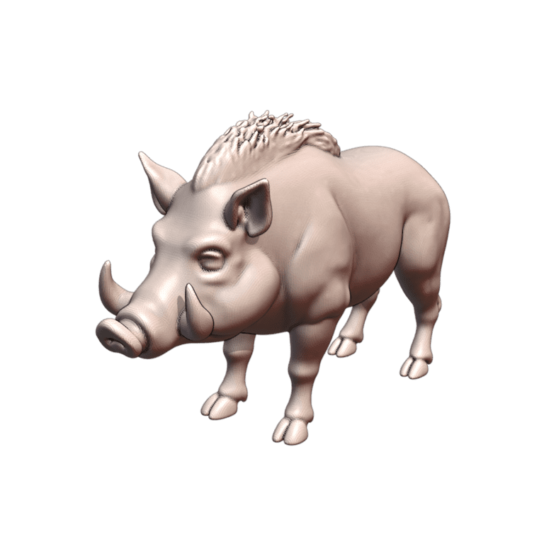 28mm DND Ferocious Wild Boar Beast Fantasy Miniature MineeForm FDM 3D Print STL File