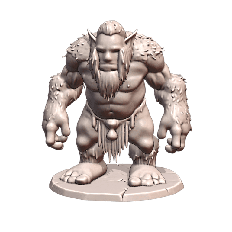 28mm DND Fierce Forest Troll Fantasy Miniature MineeForm FDM 3D Print STL File